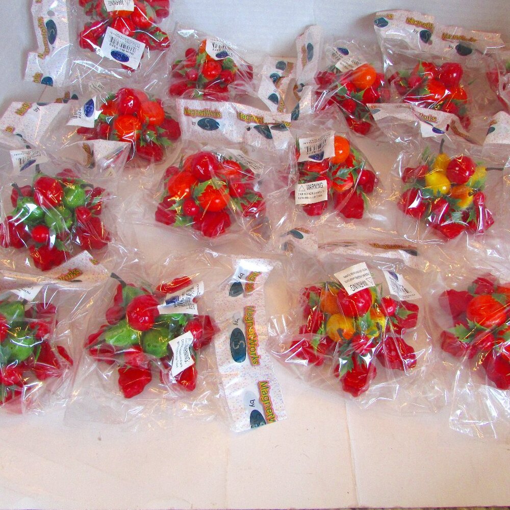 Case of 36 Fridge Magnets Colorful Fruits & Leaves Gift Ideas Giveaways 4.25"W